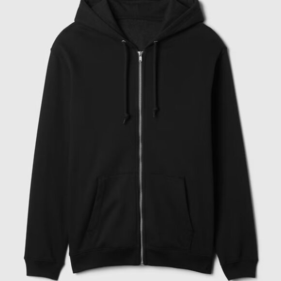 GAP Vintage Soft Full-Zip Hoodie Unisex Size XS - Black - Picture 5 of 6